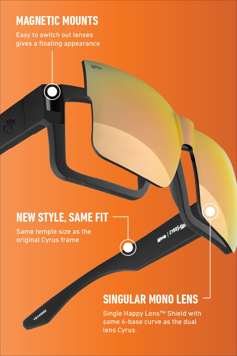 SPY Sunglass Cyrus Switch - Translucent Gunmetal