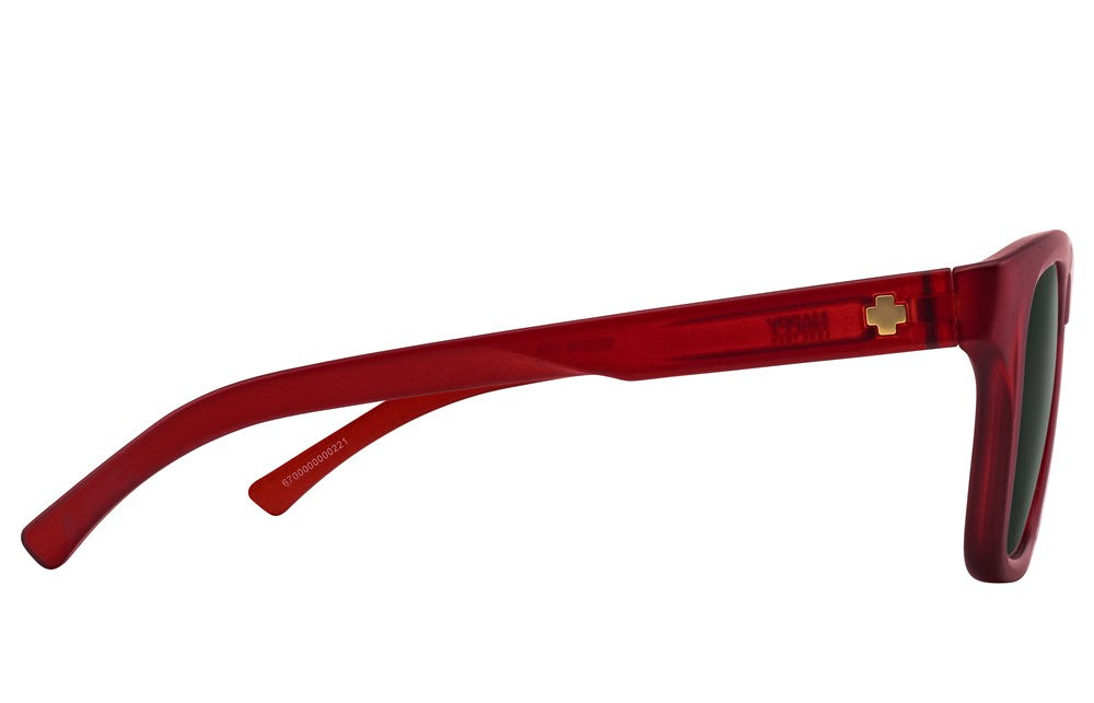 Spy Sunglass Saxony - Matte Translucent Sienna Red